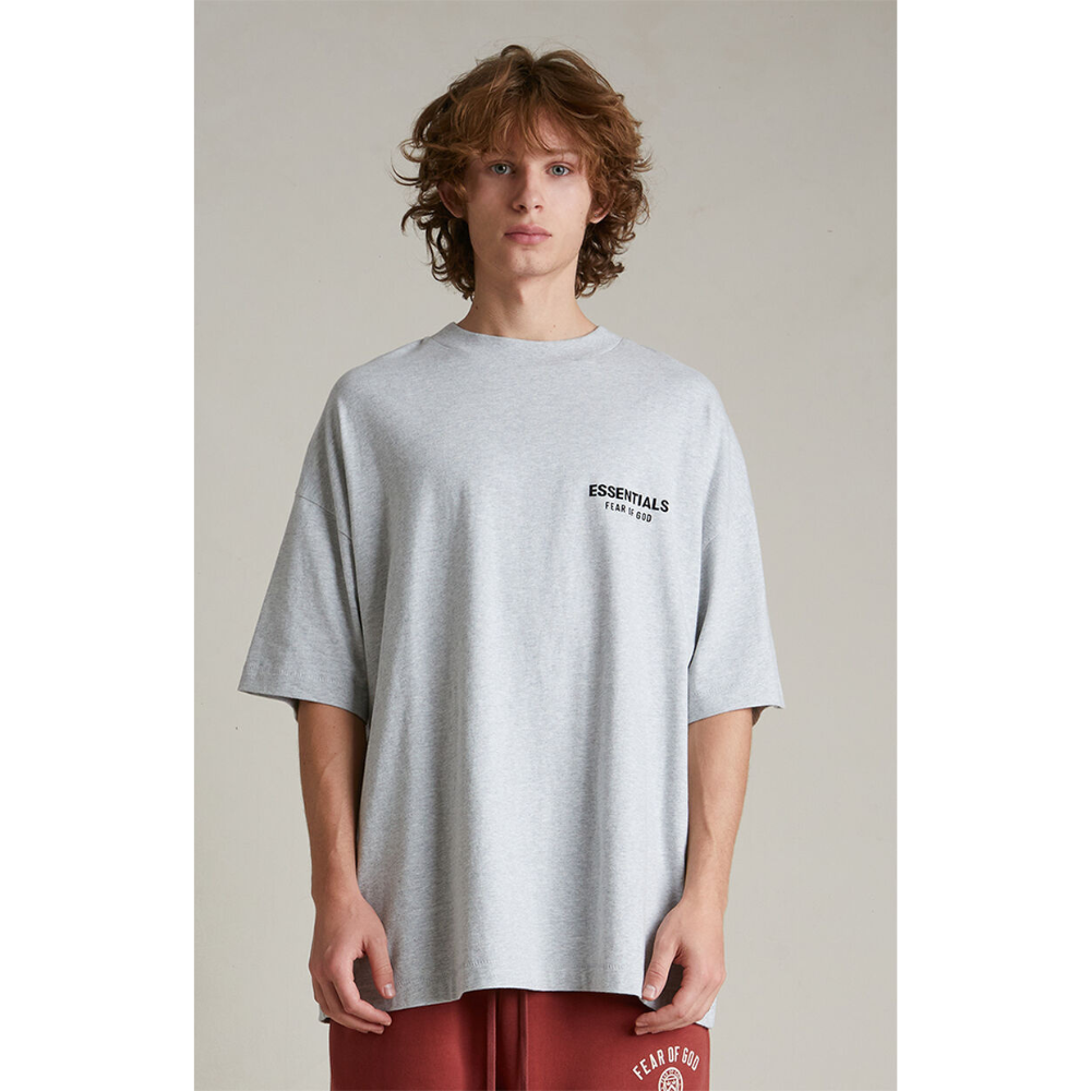 ★24SS 最新作★FEAR OF GOD ESSENTIALS Crewneck T-shirt Jersey Crewneck Tee - Military | ESSENTIALS | Fear of God
