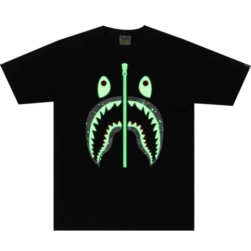 BAPE Space Camo Shark Tee Black SS21 Kick It NZ