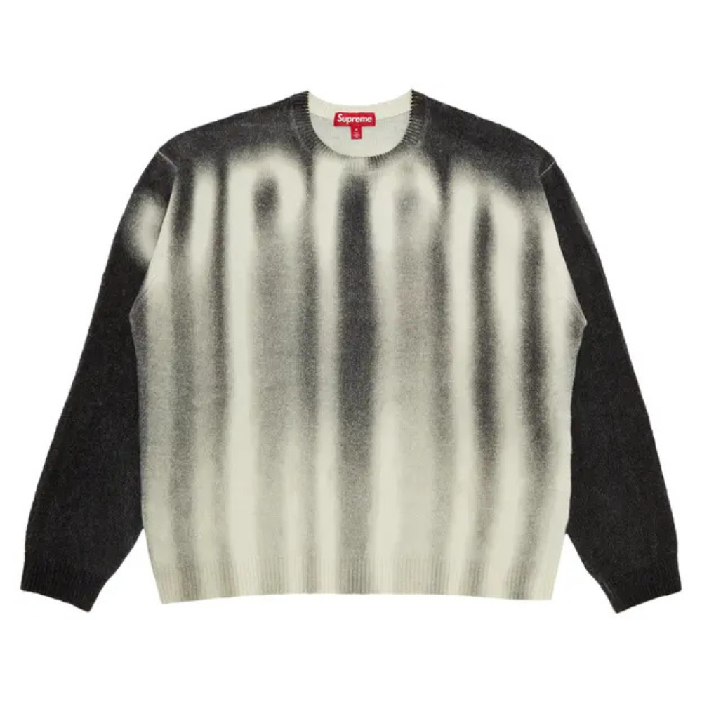 Supreme Flocked Logo Sweater Black Size L | eBay Supreme Flocked