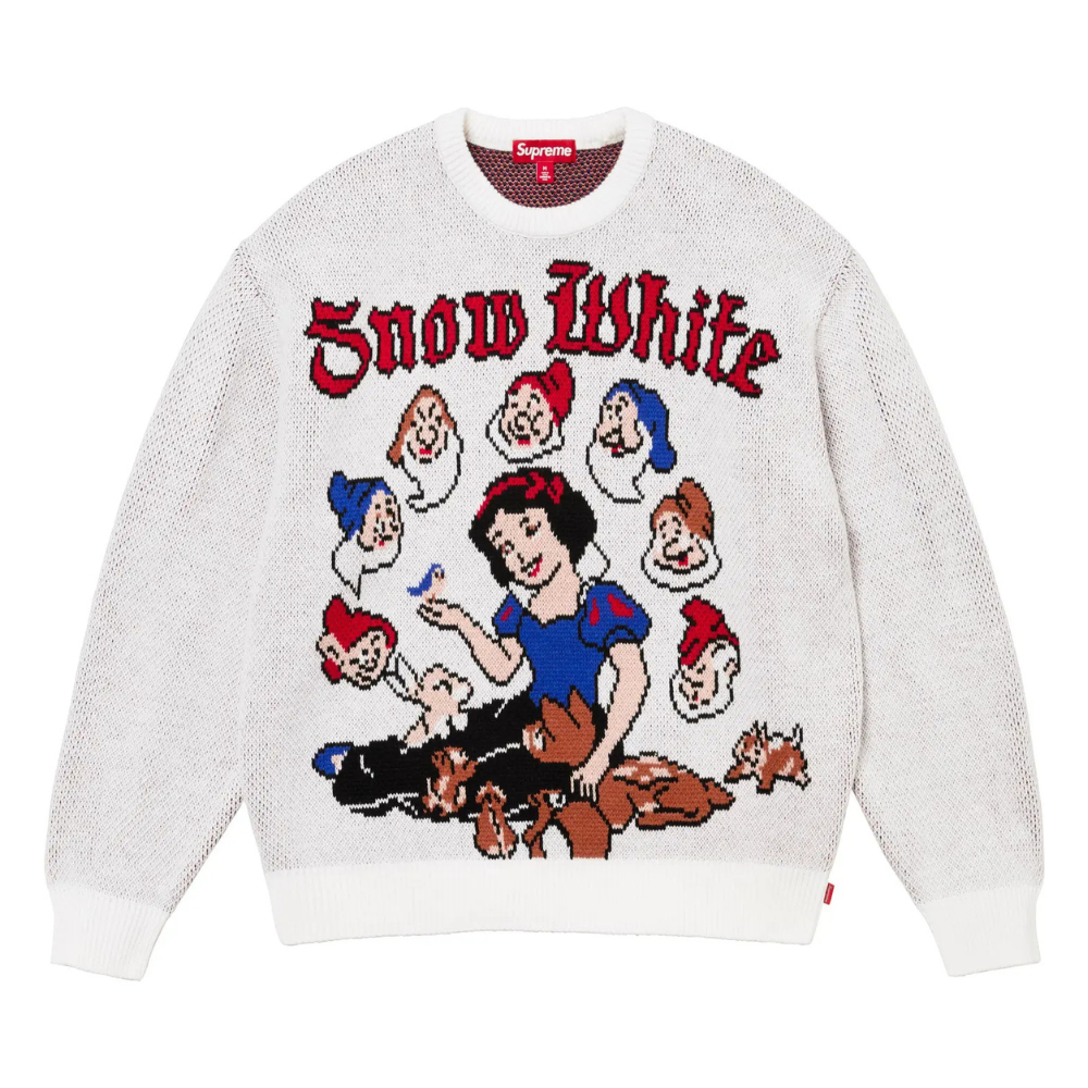 Supreme Snow White Sweater (White) (FW24) – Kick It NZ