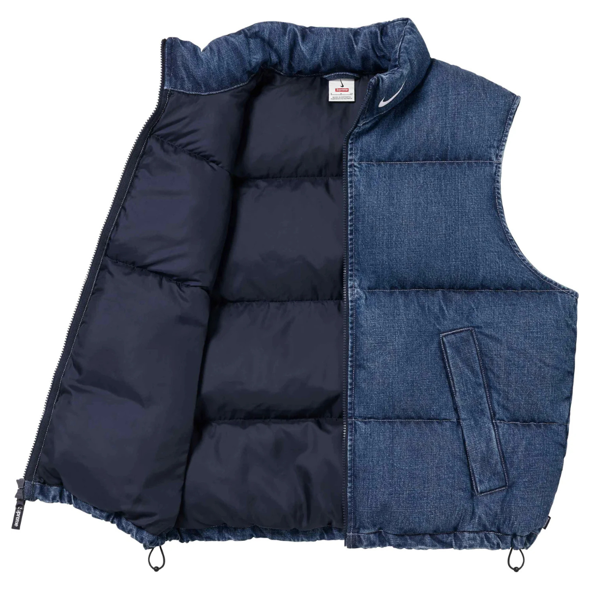 Supreme Nike Denim Puffer Vest Indigo (SS24) – Kick It NZ