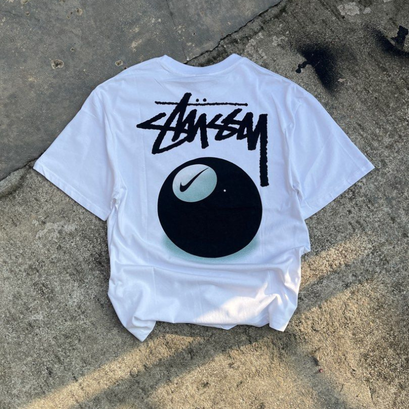 Nike x Stussy 8 Ball Tee White Kick It NZ