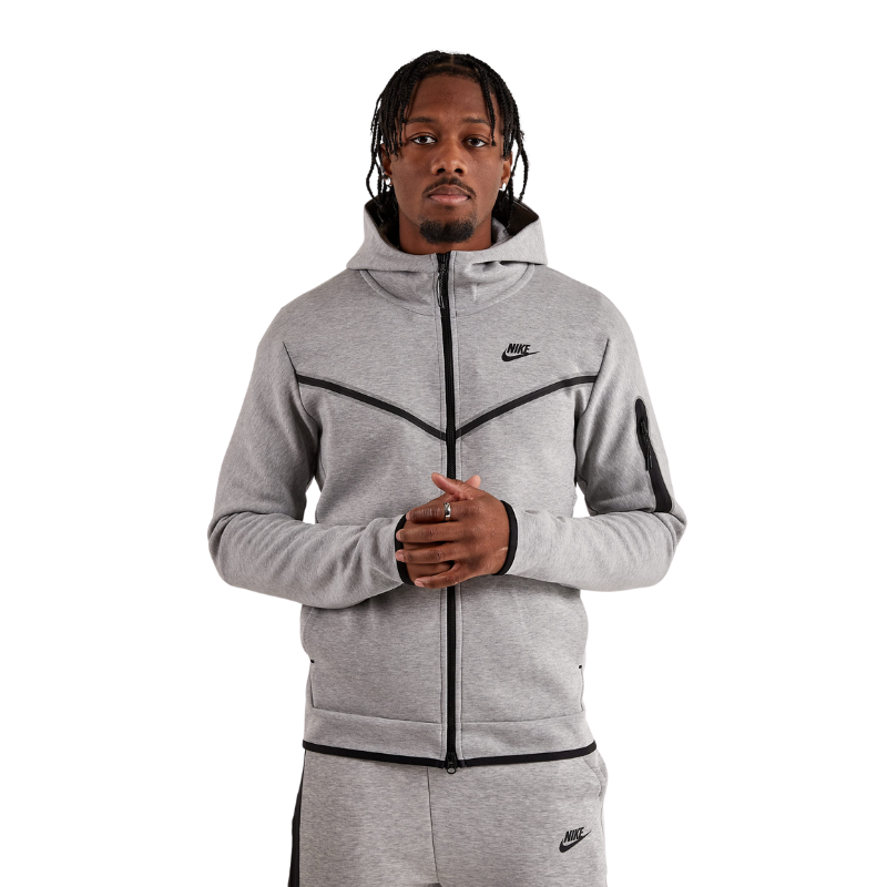 Nike Sportswear Tech Fleece Full Zip Hoodie Grey Black Kick It NZ