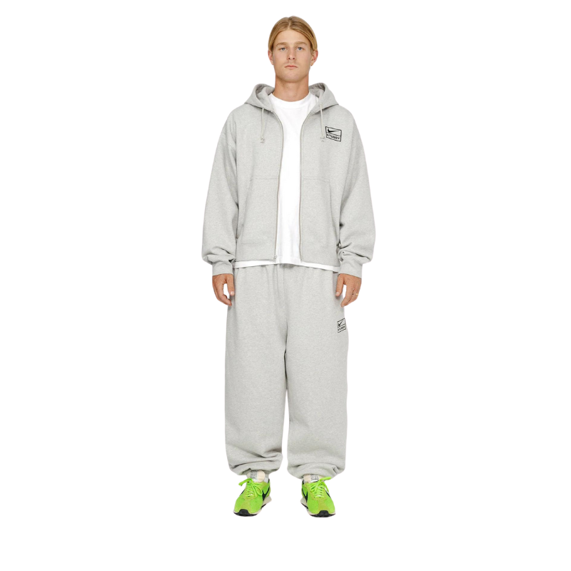 Stussy x Nike Fleece Pant Grey Heather SS24 Kick It NZ