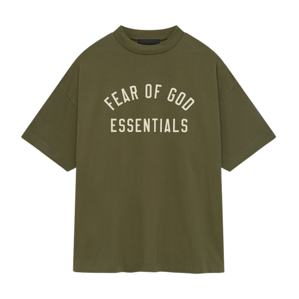 Fear of God Essentials Jersey Crewneck Tee (Military) (FW24)