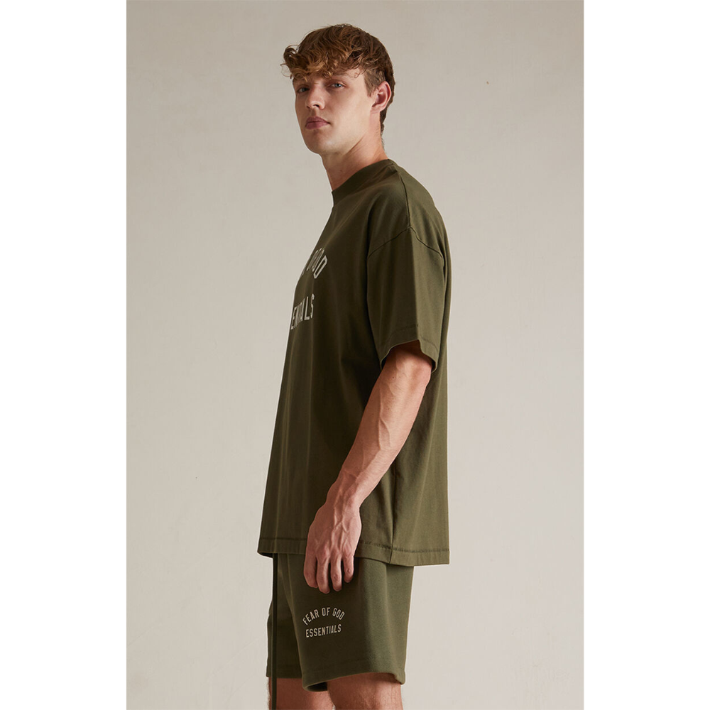 
                  
                    Fear of God Essentials Jersey Crewneck Tee (Military) (FW24)
                  
                