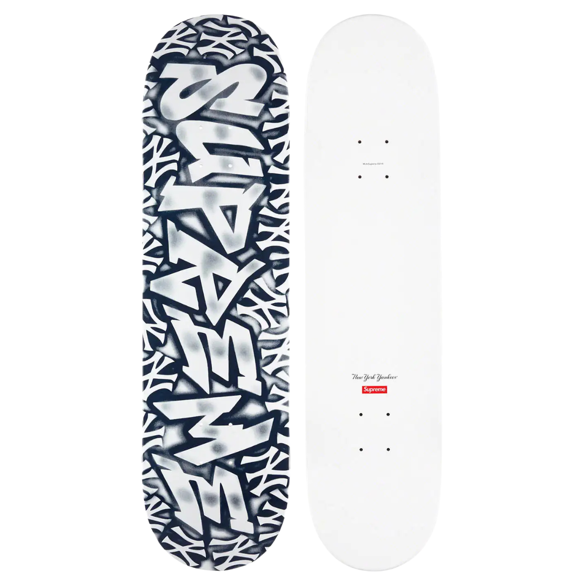 Supreme x New York Yankees Airbrush Skateboard Deck White