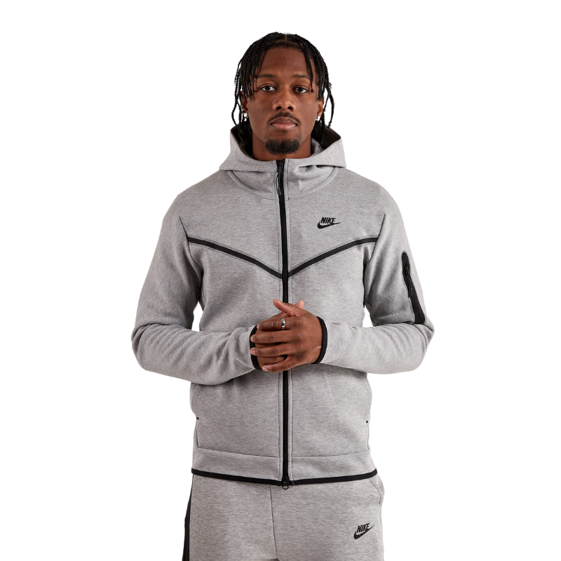Nike Sportswear Tech Fleece Full-Zip Hoodie (Grey/Black)