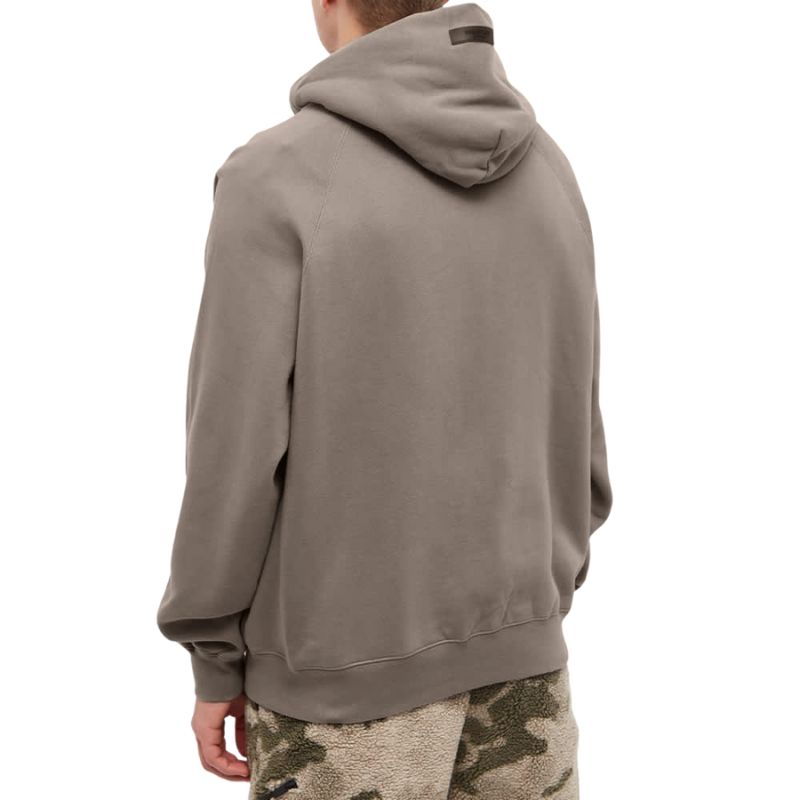 Fear of god essentials hoodie taupe best sale