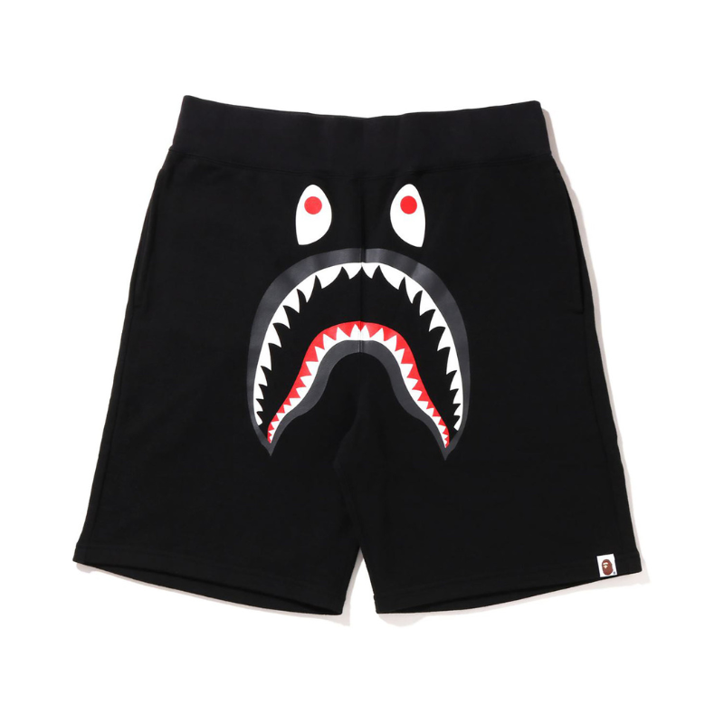 A Bathing Ape BAPE Shark Sweat Shorts (Black)