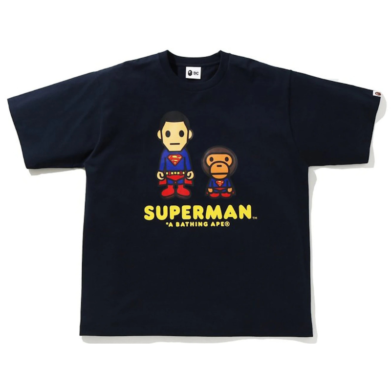 BAPE x DC Baby Milo Superman Relaxed Fit Tee (Navy) (SS21)