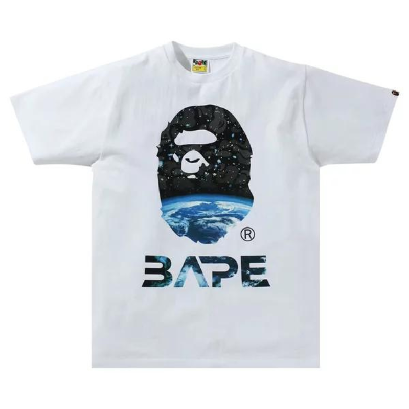 BAPE Space Camo Ape Head Tee (White) (SS21)