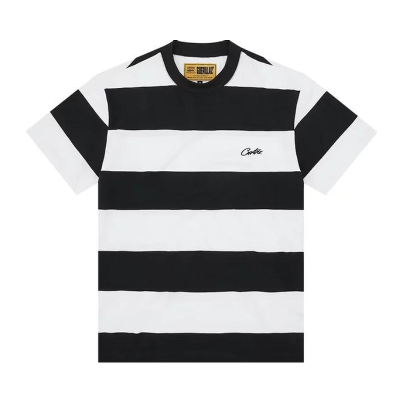 Corteiz Striped Tee (Black) (FW23)