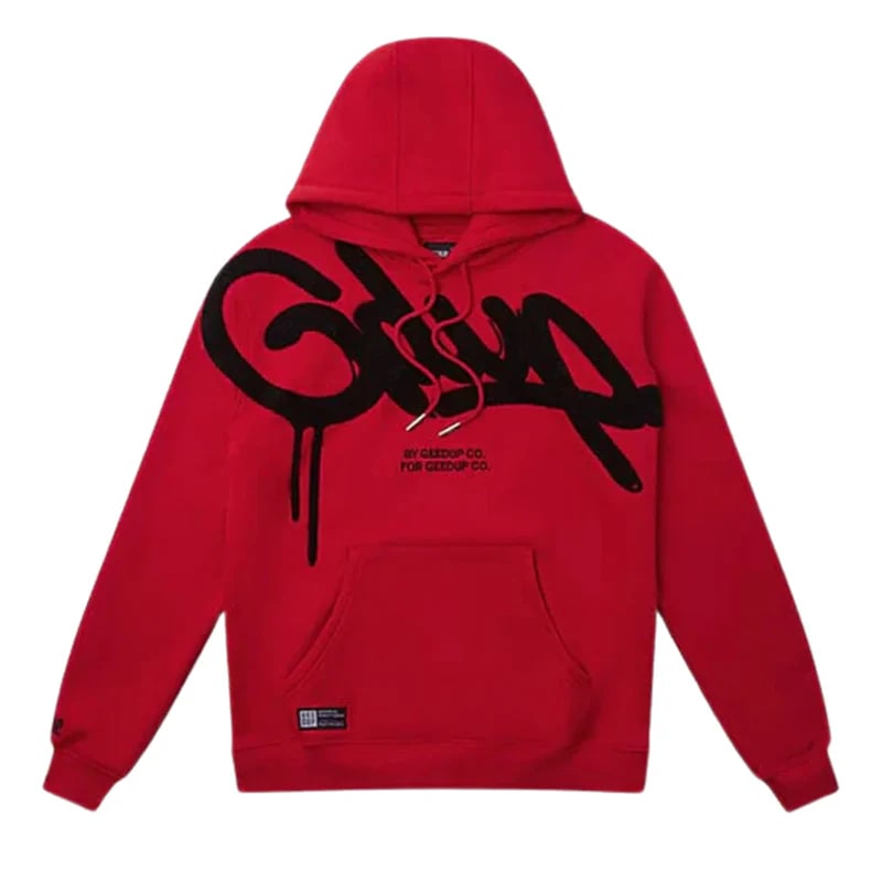 Geedup Handstyle Hoodie (Red/Black)