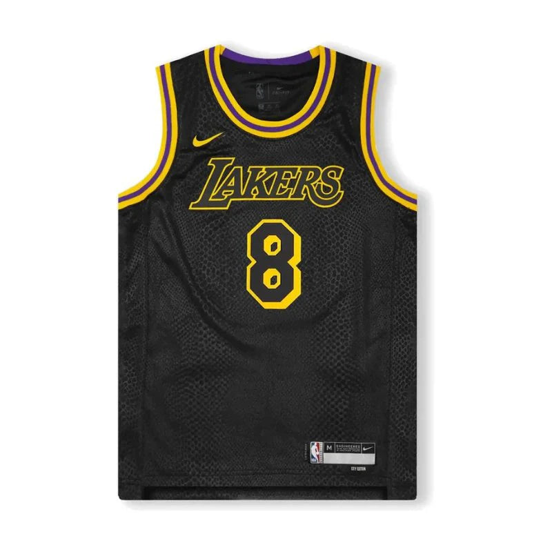 Nike Kobe Mamba Mentality Los Angeles Lakers City Edition Swingman Jersey (Black) (FW23) (Big Kids)